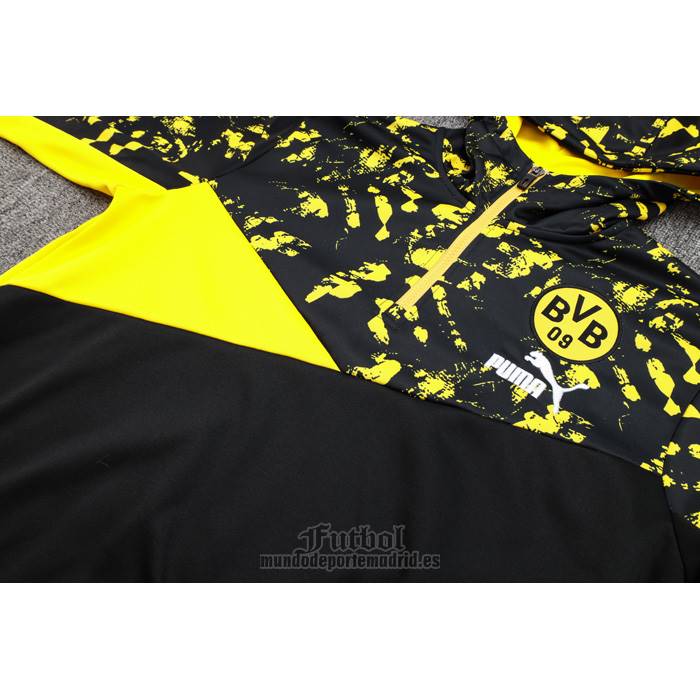 Chandal de Sudadera del Borussia Dortmund 2023-2024 Negro y Amarillo
